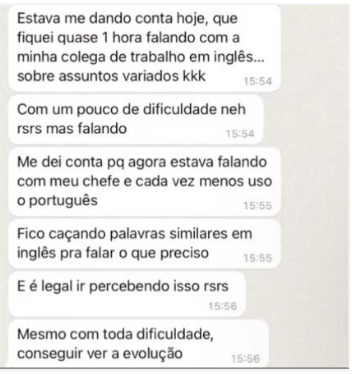 Depoimento de aluno 1